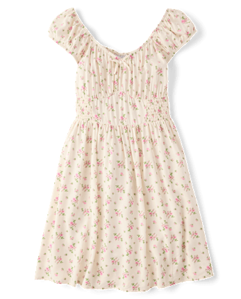 Robe corset fleurie mère-fille