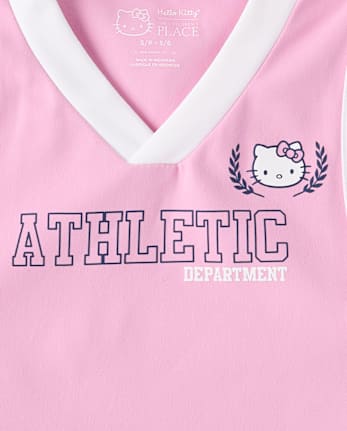 Girls Hello KittyÂ® Quick Dry Contrast Tank Top