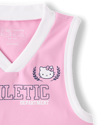 Girls Hello KittyÂ® Quick Dry Contrast Tank Top