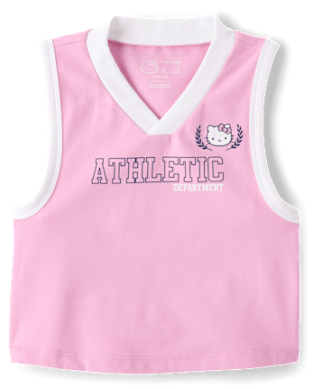 Girls Hello KittyÂ® Quick Dry Contrast Tank Top