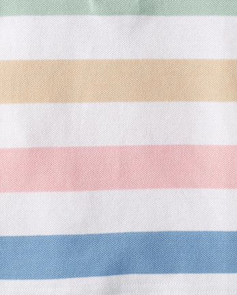 Baby And Toddler Boys Striped Soft Pique Polo