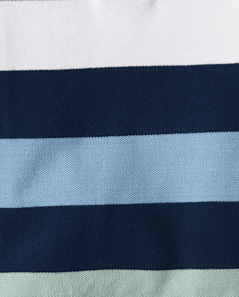 Baby And Toddler Boys Striped Soft Pique Polo