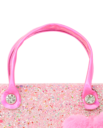 Étui à lunettes de soleil à paillettes en forme de cœur pour filles