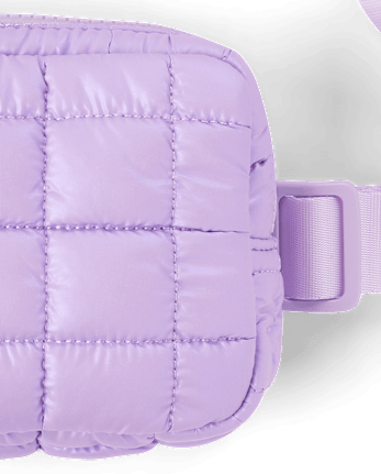 Girls Iridescent Quilted Belt Bag