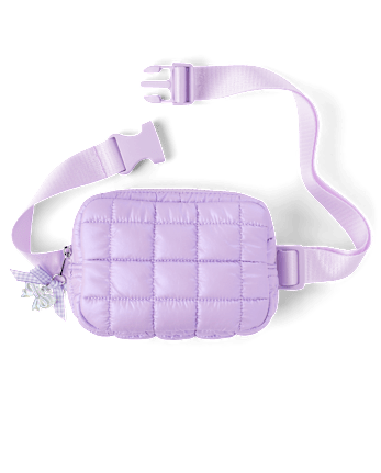 Girls Iridescent Quilted Belt Bag