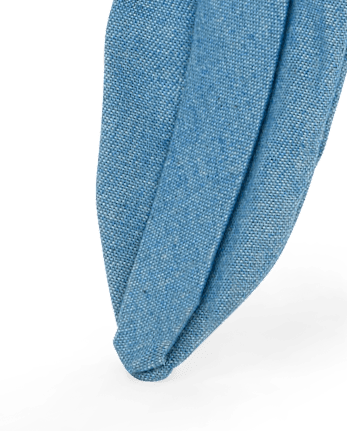 Girls Studded Floral Chambray Top Knot Headband