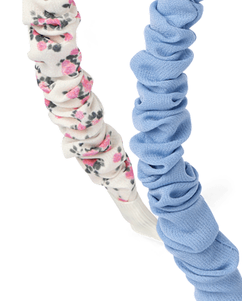 Girls Floral Ruched Headband 3-Pack