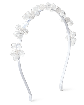 Bandeau fleuri à perles pour filles