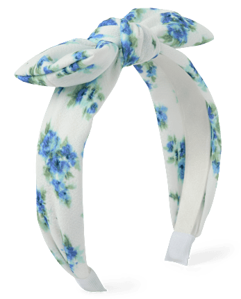 Girls Floral Bow Headband