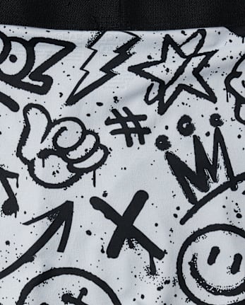 Boys Graffiti Performance Boxer Brief Underwear 5-Pack