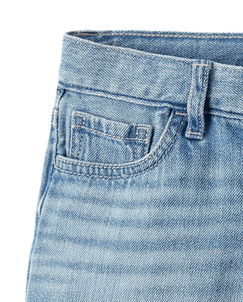 Girls Kuromiâ¢ Rhinestone Denim Shortie Shorts