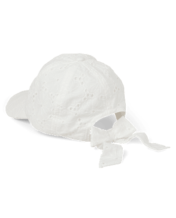 Casquette de baseball pour fille avec nœud à l'arrière et œillets brodés