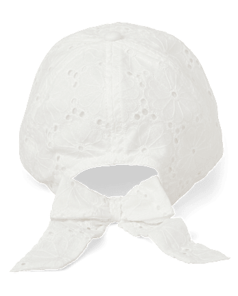 Casquette de baseball pour fille avec nœud à l'arrière et œillets brodés