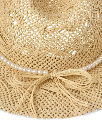 Girls Faux Pearl Cowgirl Hat