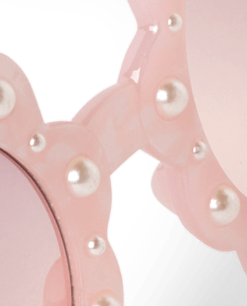 Girls Faux Pearl Flower Sunglasses