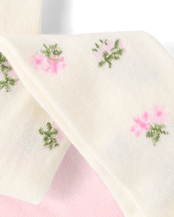 Toddler Girls Floral Pointelle Tights 2-Pack