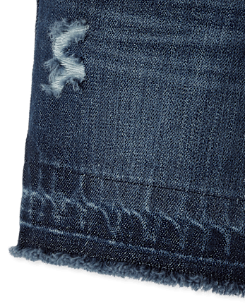 Short midi en jean déchiré et décontracté pour filles