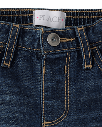 Girls Ripped Relaxed Denim Midi Shorts