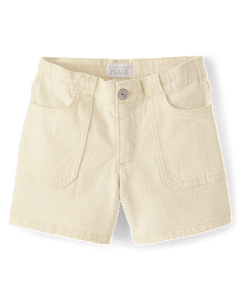 Girls Utility Baggy Denim Shorts