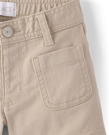 Shorty décontracté à poches plaquées pour filles