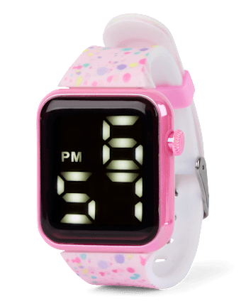 Girls Paint Splatter Digital Watch