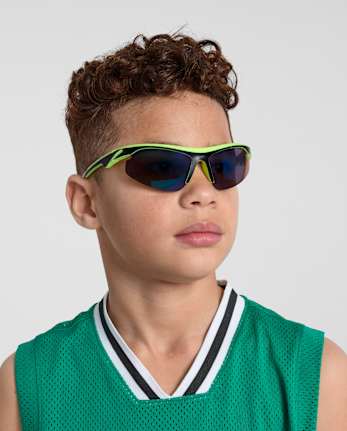 Lunettes de soleil de sport colorblock pour garçons