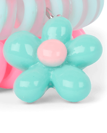 Girls Flower Coil Bracelet 4-Pack