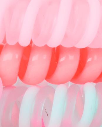 Girls Flower Coil Bracelet 4-Pack