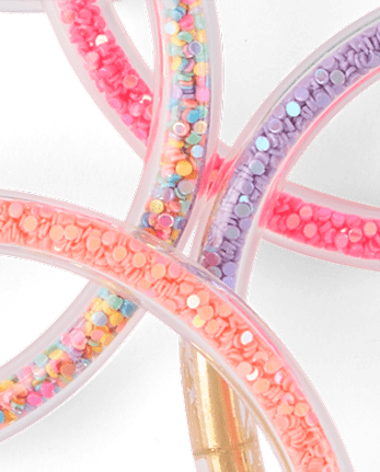 Girls Glitter Bangle 6-Pack