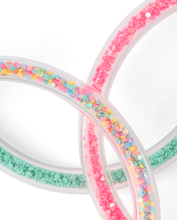 Girls Glitter Bangle 6-Pack