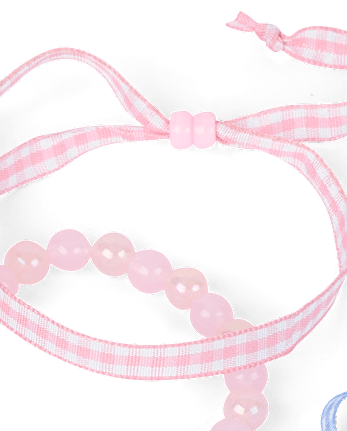 Girls Gingham Bracelet 4-Pack
