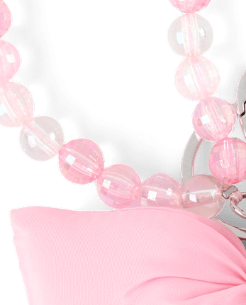 Girls Puffy Bow Beaded Bag Charm