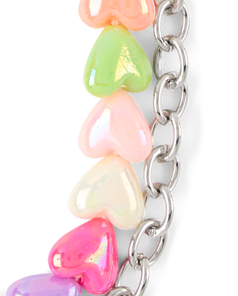 Girls Beaded Heart Chain Bag Charm