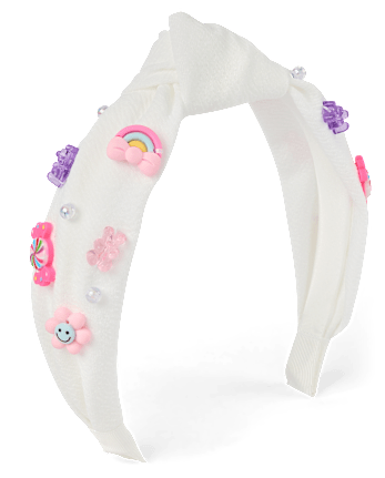 Girls Charm Top Knot Headband