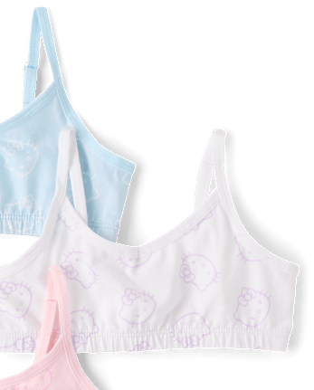 Girls Hello KittyÂ® Bralette 3-Pack