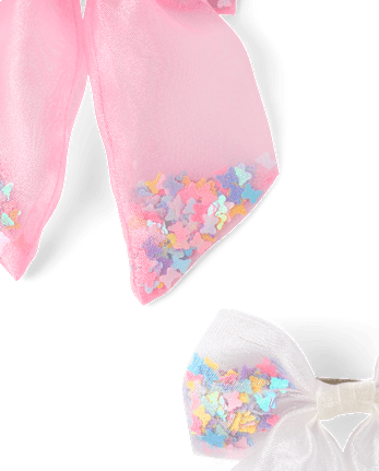 Girls Shakey Bow Hair Clip 2-Pack