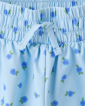 Girls Quick Dry Floral Flowy Shorts