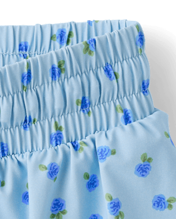 Girls Quick Dry Floral Flowy Shorts