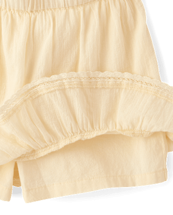 Girls Textured Ruffle Skort