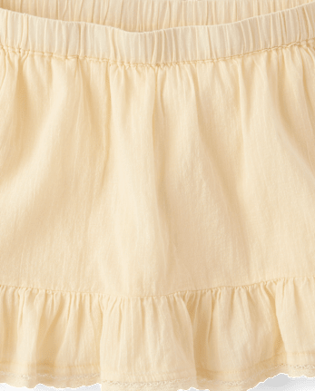 Girls Textured Ruffle Skort
