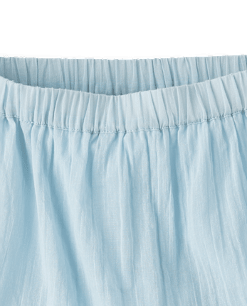 Jupe-short à volants texturée pour filles