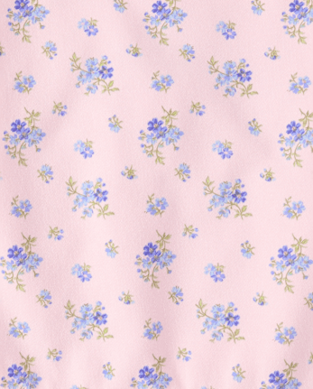 Girls Floral Off Shoulder Fleece Sweatshirt