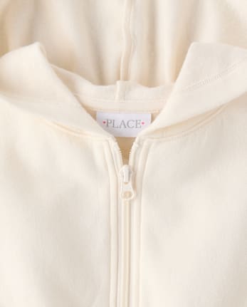 Girls Premium Fleece Zip Up Hoodie