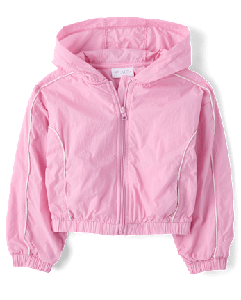 Girls Contrast Windbreaker Jacket
