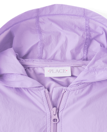 Girls Contrast Windbreaker Jacket