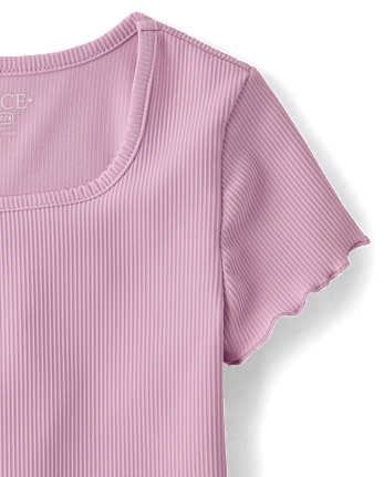 Girls Quick Dry Textured Ribbed Tee