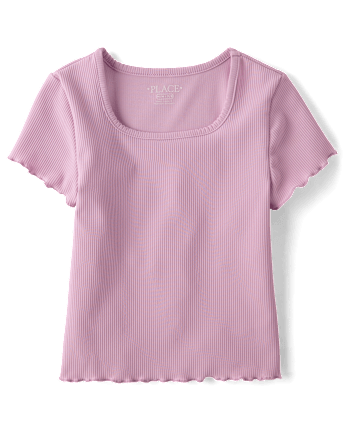 Girls Quick Dry Textured Ribbed Tee