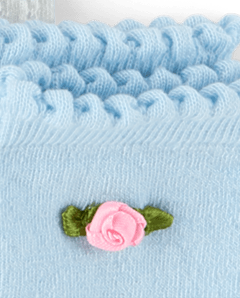 Girls Rosette Scalloped Midi Socks 6-Pack