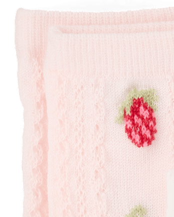 Girls Rosette Pointelle Midi Socks 2-Pack