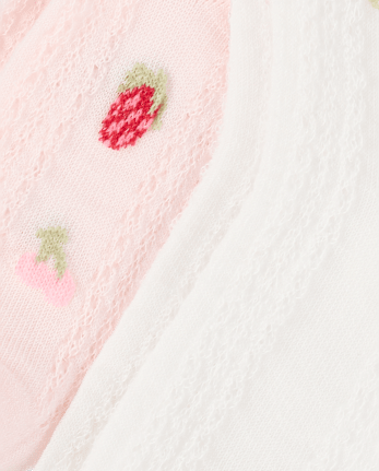 Girls Rosette Pointelle Midi Socks 2-Pack